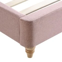 Leamington Deep-Buttoned Upholstered Bed, Rosewater Pink Fabric -FINZ Furniture Shop ZX 1063 PALEPINK FAB detail3