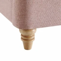 Leamington Deep-Buttoned Upholstered Bed, Rosewater Pink Fabric -FINZ Furniture Shop ZX 1063 PALEPINK FAB detail4