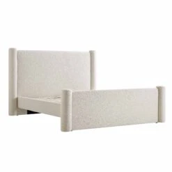 Galerie Beige Boucle Pillar Upholstered Bed 20 Galerie Beige Boucle Pillar Upholstered Bed -FINZ Furniture Shop ZX 2180 BEIGE BOUCLE D WB3