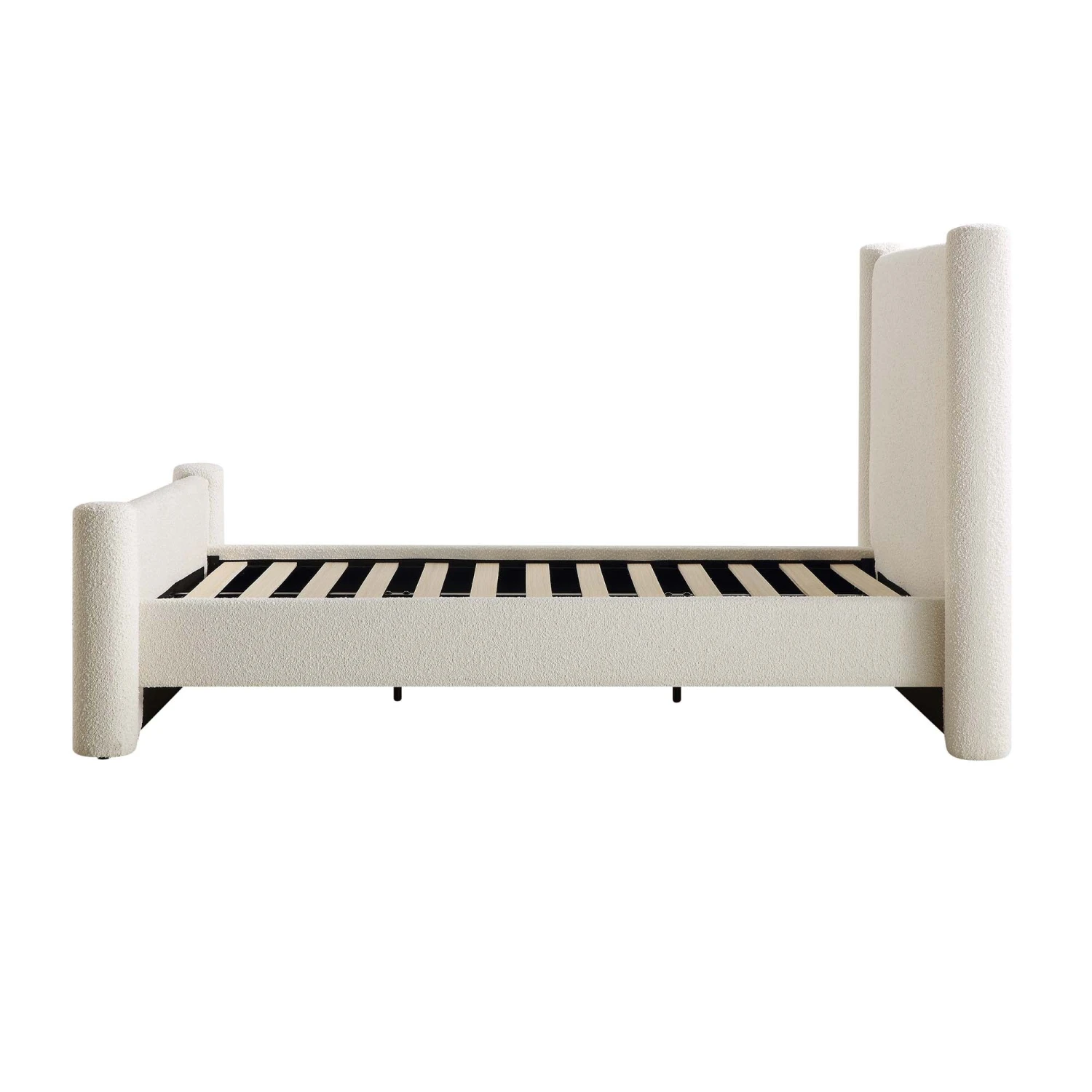 Galerie Beige Boucle Pillar Upholstered Bed 10 Galerie Beige Boucle Pillar Upholstered Bed - Image 8