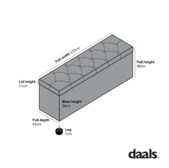 Leamington Deep-Buttoned Ottoman Storage Bench, Meadow Green Velvet 17 Leamington Deep-Buttoned Ottoman Storage Bench, Meadow Green Velvet -FINZ Furniture Shop ZX 2183