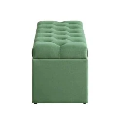 Leamington Deep-Buttoned Ottoman Storage Bench, Meadow Green Velvet 21 Leamington Deep-Buttoned Ottoman Storage Bench, Meadow Green Velvet -FINZ Furniture Shop ZX 2183 CUCU VEL WB5