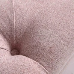 Leamington Deep-Buttoned Ottoman Storage Bench, Rosewater Pink Fabric -FINZ Furniture Shop ZX 2183 PALEPINK FAB detail1