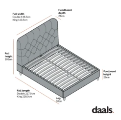 Leamington Deep-Buttoned Upholstered Bed, Midnight Blue Velvet 21 Leamington Deep-Buttoned Upholstered Bed, Midnight Blue Velvet -FINZ Furniture Shop ZX Beds ZX 1063 No SK