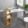 Mason White High Gloss Desk With Oak Effect Shelves 2 Mason White High Gloss Desk With Oak Effect Shelves -FINZ Furniture Shop a076d432 8e38 473e 98b2 5bd2db3617b1