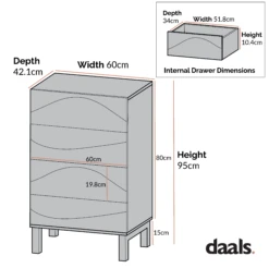 Moriko Chest Of 4 Drawers -FINZ Furniture Shop dimensional drawings NOV 2022 BSD 112