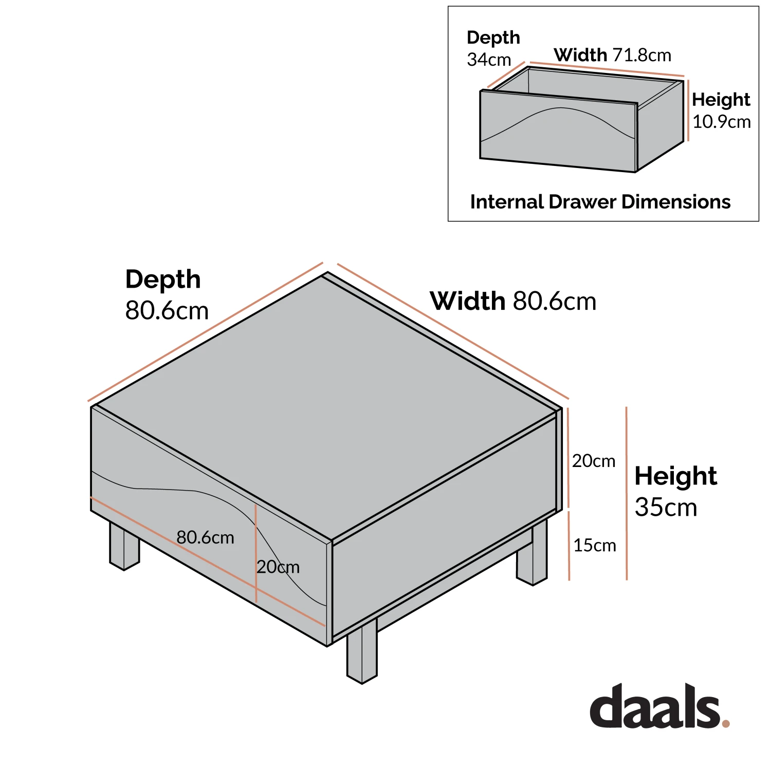 Moriko 2 Drawer Coffee Table 7 Moriko 2 Drawer Coffee Table - Image 5