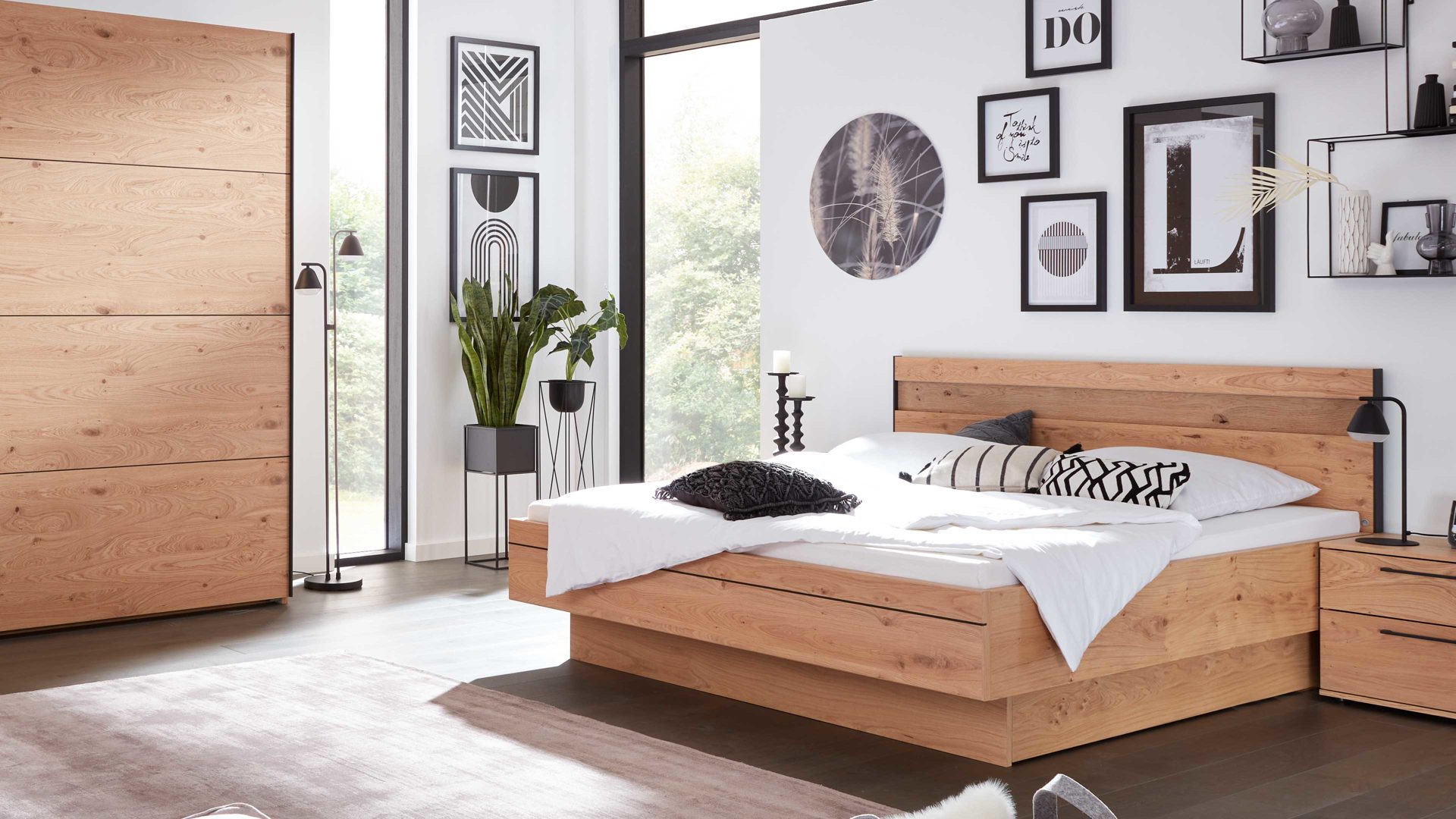 FINZ Furniture Shop 2 FINZ Furniture Shop -FINZ Furniture Shop Interliving Schlafen ALLES Schlafen Bettgestell Interliving aus Holz in Holzfarben Interliving Schlafzimmer Serie 1024 Bettgestell 86538 schwebend Liegeflaeche ca 180